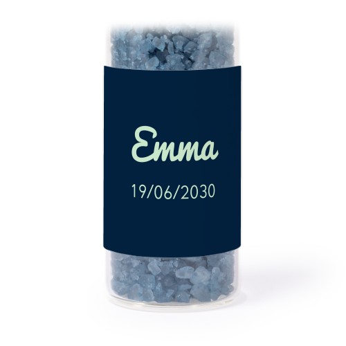 Tubes avec stickers carrés & sel de bain bleu (lot de 12) Tubes avec stickers carrés & sel de bain bleu (lot de 12)