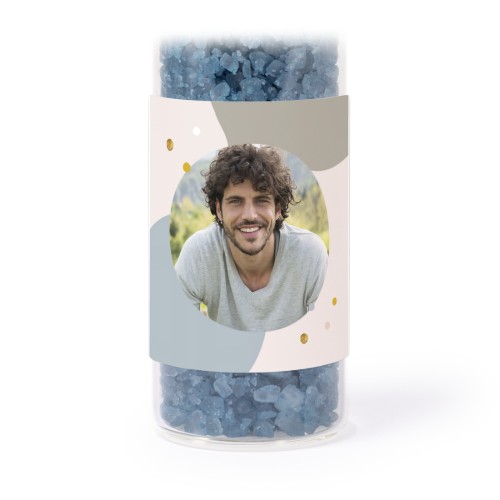 Glasrör med fyrkantiga klistermÀrken & blÄtt badsalt - 12 st Glasrör med fyrkantiga klistermÀrken & blÄtt badsalt - 12 st