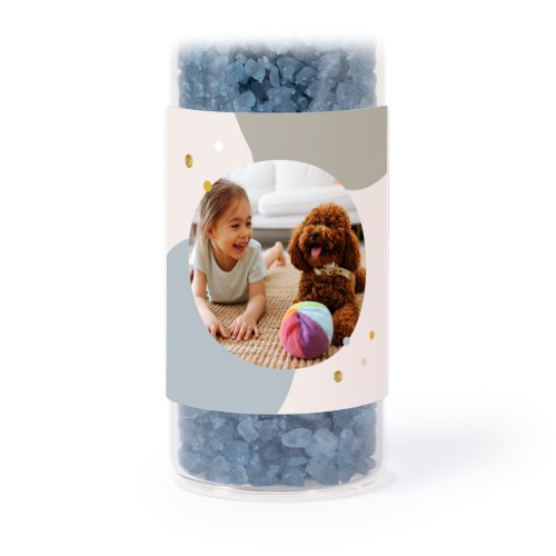 Glassrør med firkantede klistremerker & blått badesalt - 12 stk Glassrør med firkantede klistremerker & blått badesalt - 12 stk