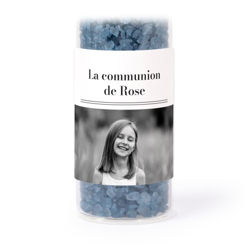 Mini-Glasröhrchen Set mit quadratischen Stickern & Badesalz Blau - 12 Stk.