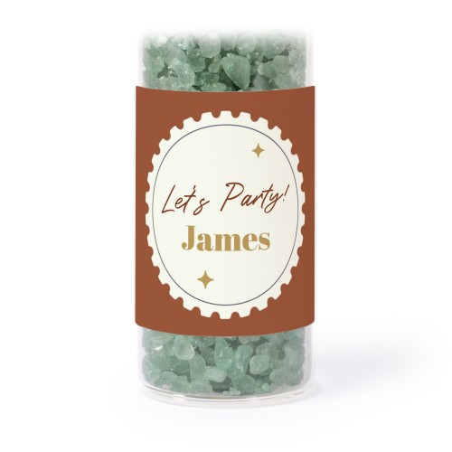 Mini-Glasröhrchen Set mit quadratischen Stickern & Badesalz Grün - 12 Stk.