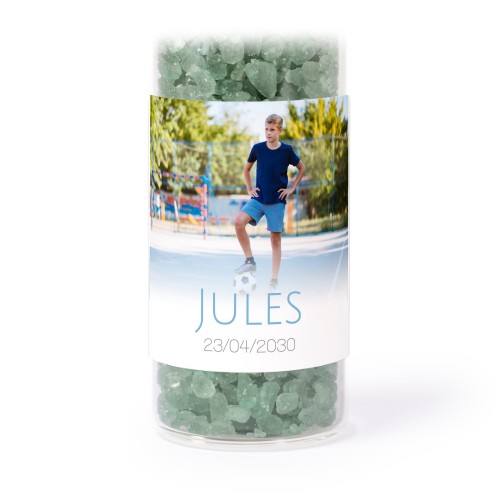 Glasrör med fyrkantiga klistermÀrken & grönt badsalt - 12 st Glasrör med fyrkantiga klistermÀrken & grönt badsalt - 12 st