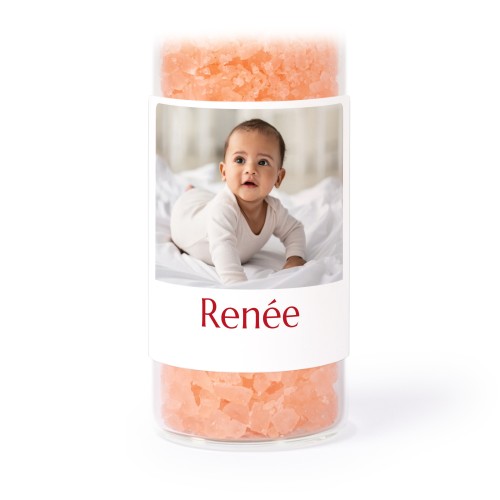 Glazen buisjes met vierkante stickers & roze badzout (set van 12)