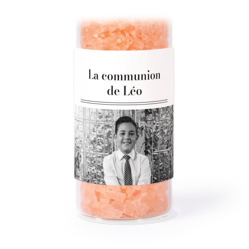 Tube avec sticker carré &amp; sel de bain rose (lot de 12)