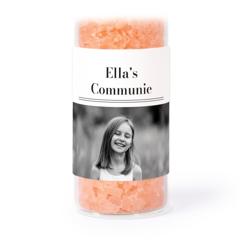 Glazen buisjes met vierkante stickers & roze badzout (set van 12)