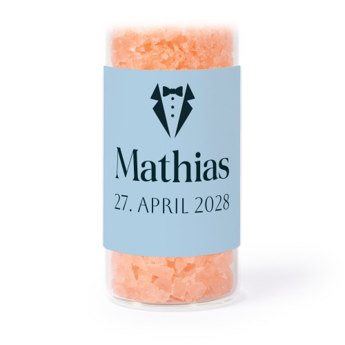 Glassrør med firkantede klistremerker & rosa badesalt - 12 stk Glassrør med firkantede klistremerker & rosa badesalt - 12 stk