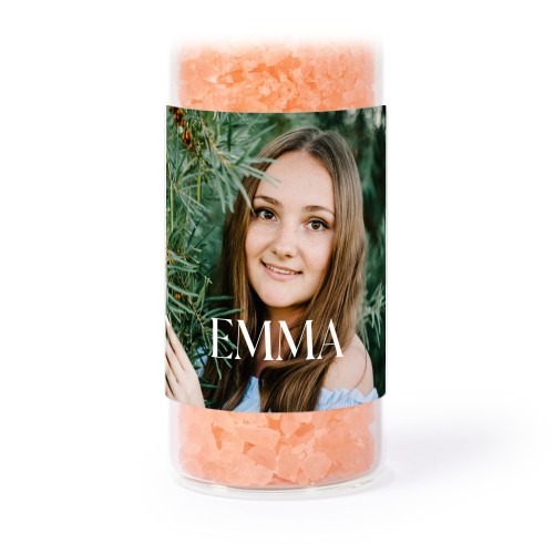 Tube avec sticker carré &amp; sel de bain rose (lot de 12)