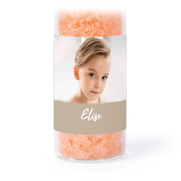 Tube avec sticker carré & sel de bain rose (lot de 12) Tube avec sticker carré & sel de bain rose (lot de 12)