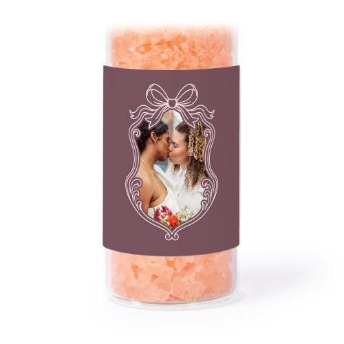 Tube avec sticker carré &amp; sel de bain rose (lot de 12)