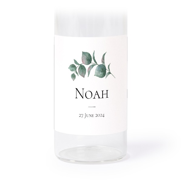 Glass tube with cork and square stickers - 12 pcs Glass tube with cork and square stickers - 12 pcs