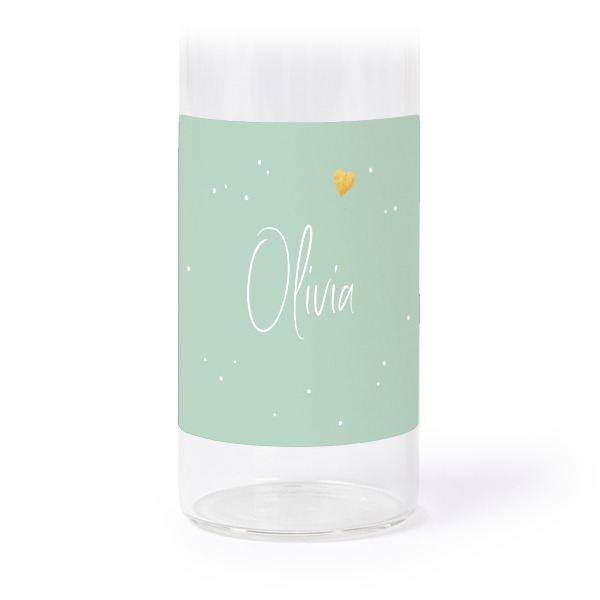 Gold Heart Dots - Text Only