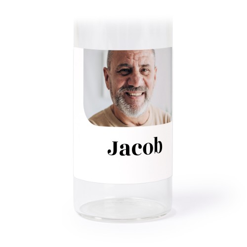 Tubes en verre avec autocollants carrés - lot de 12