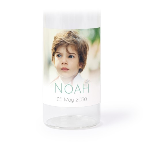 Glass tube with cork and square stickers - 12 pcs Glass tube with cork and square stickers - 12 pcs