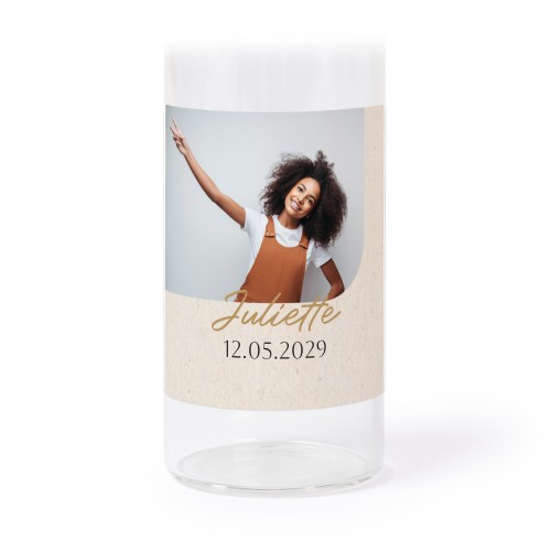 Glazen buisjes met vierkante stickers - set van 12