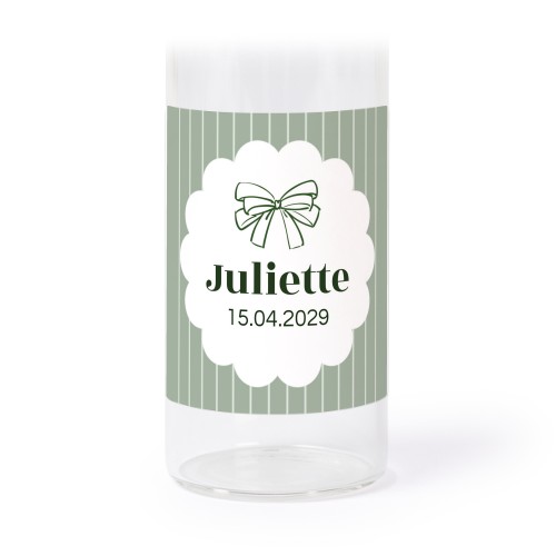 Tubes en verre avec autocollants carrés - lot de 12