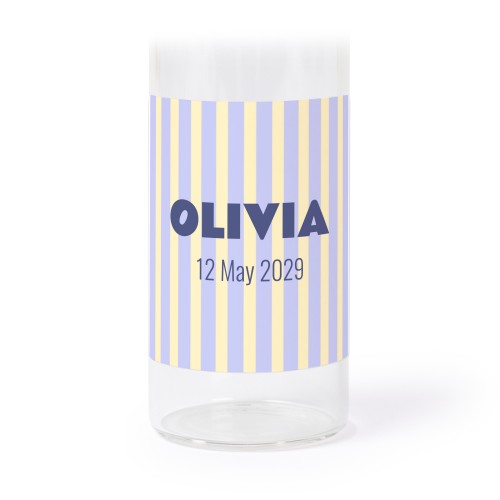 Glass tube with cork and square stickers - 12 pcs Glass tube with cork and square stickers - 12 pcs