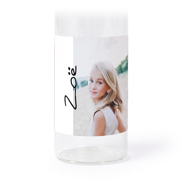 Glazen buisjes met vierkante stickers - set van 12