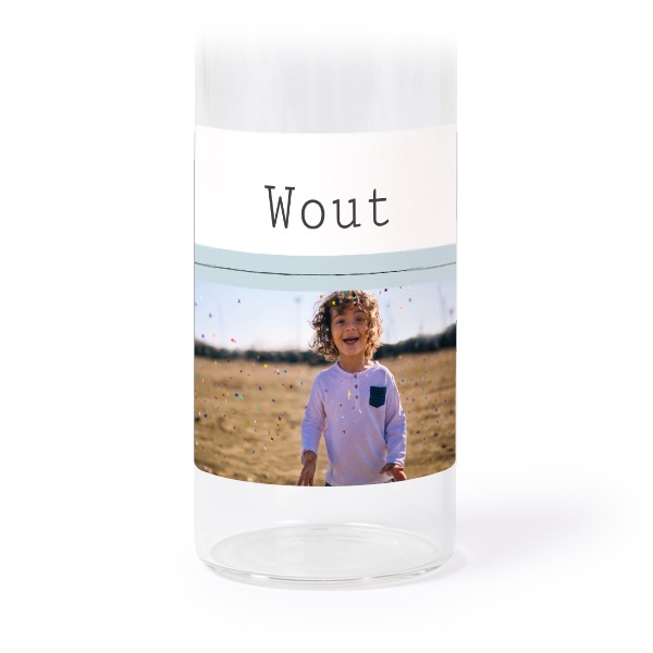 Tubes en verre avec autocollants carrés - lot de 12