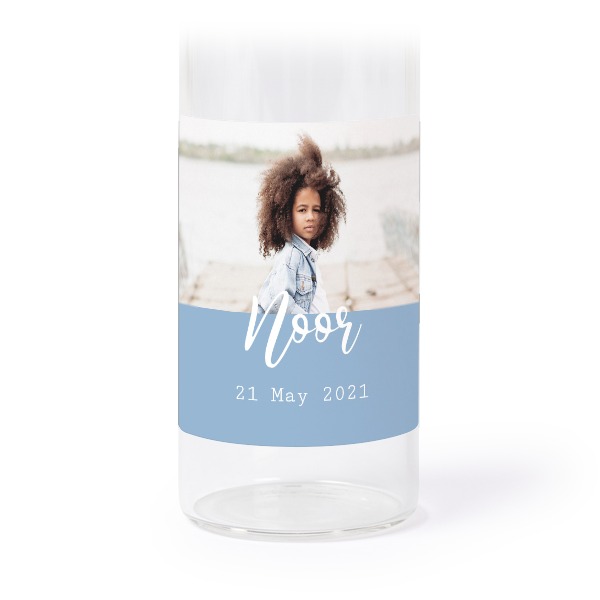 Glass tube with cork and square stickers - 12 pcs Glass tube with cork and square stickers - 12 pcs