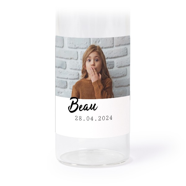 Tubes en verre avec autocollants carrés - lot de 12