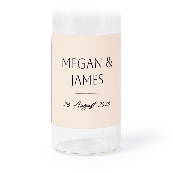 Glass tube with cork and square stickers - 12 pcs