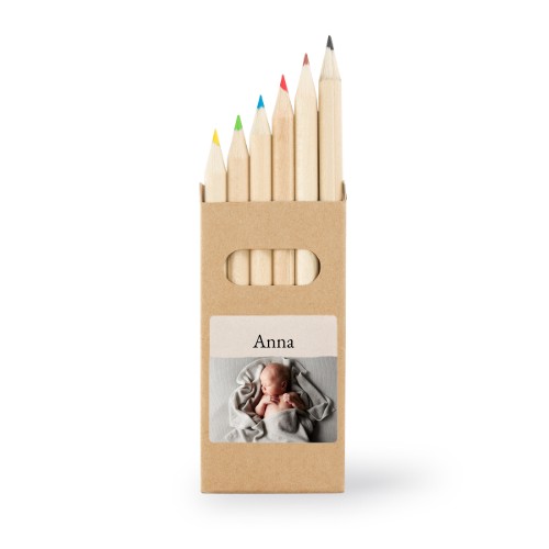 Boîtes de crayons de couleur (lot de 12) Autocollants Carrées 