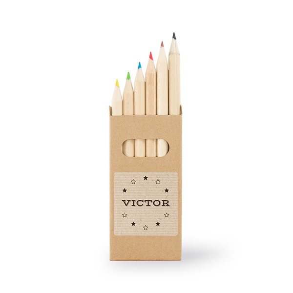 Colored Pencils Sticker Square (Set of 12)