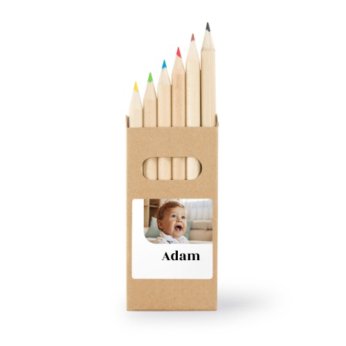 Farveblyanter (12 stk) klistermærke Kvadratisk Farveblyanter (12 stk) klistermærke Kvadratisk