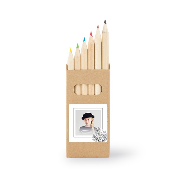 Farbstifte (12 Stk.) Sticker Quadrat Farbstifte (12 Stk.) Sticker Quadrat