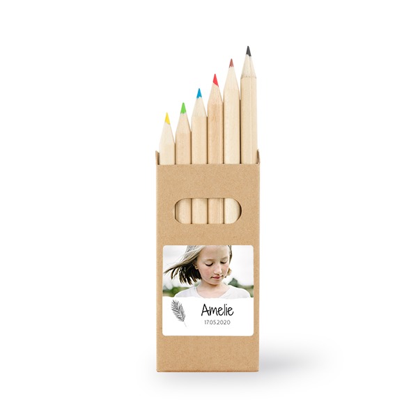 Fargeblyanter (12 stk) klistremerke Kvadratisk 