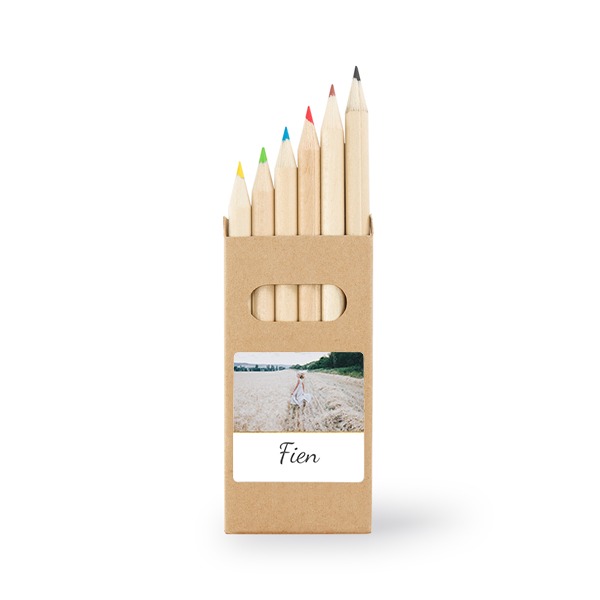 Fargeblyanter (12 stk) klistremerke Kvadratisk 