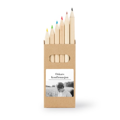 Fargeblyanter (12 stk) klistremerke Kvadratisk 