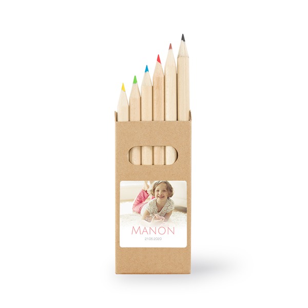 Colored Pencils Sticker Square (Set of 12)