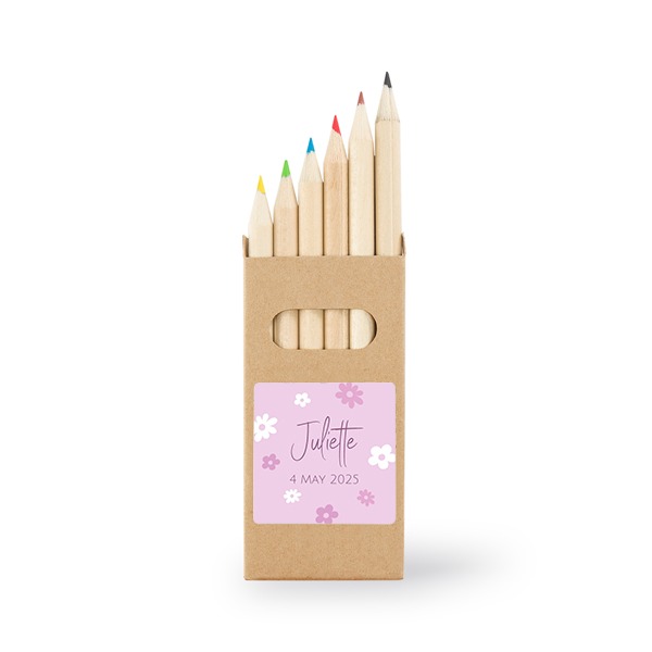 Colored Pencils Sticker Square (Set of 12)