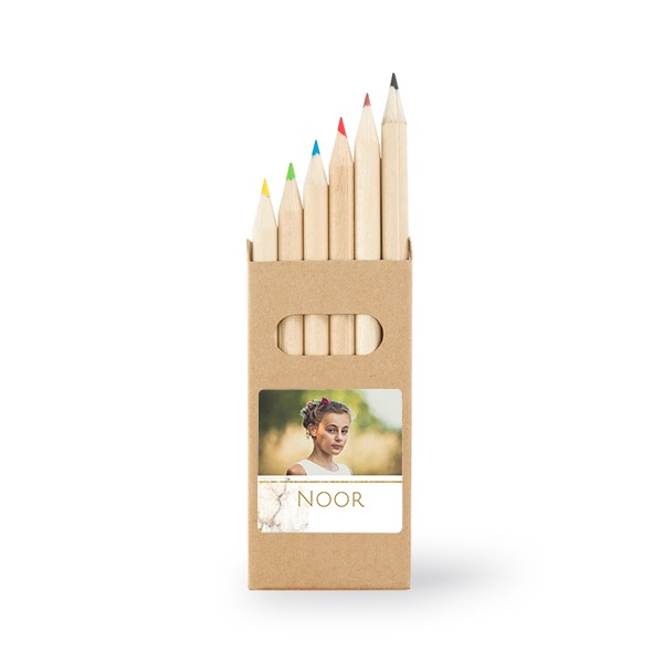 Colored Pencils Sticker Square (Set of 12)