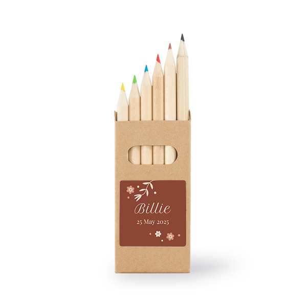 Colored Pencils Sticker Square (Set of 12)