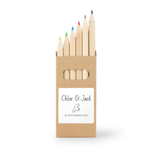 Colored Pencils Sticker Square (Set of 12)