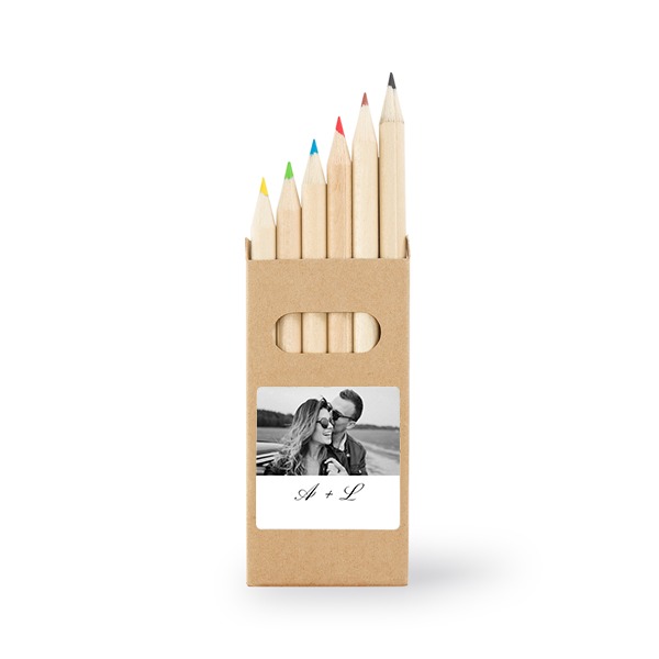 Colored Pencils Sticker Square (Set of 12)
