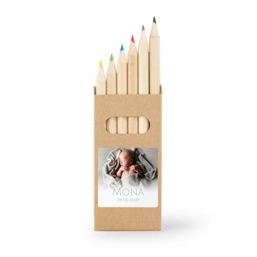 Boîtes de crayons de couleur (lot de 24) Autocollants Carrées 