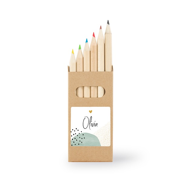 Färgpennor - 24 st klistermärke Kvadratisk 