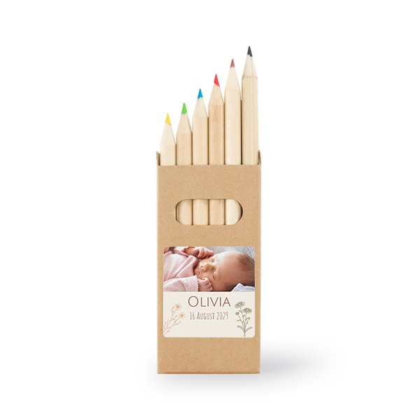Boßtes de crayons de couleur (lot de 24) Autocollants Carrées Boßtes de crayons de couleur (lot de 24) Autocollants Carrées