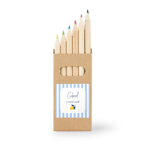 Boîtes de crayons de couleur (lot de 24) Autocollants Carrées 