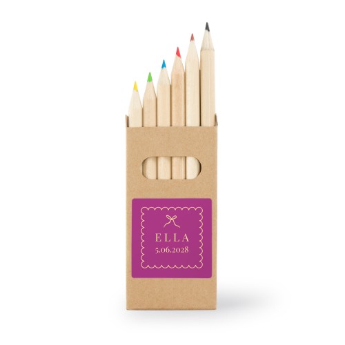 Boîtes de crayons de couleur (lot de 24) Autocollants Carrées 