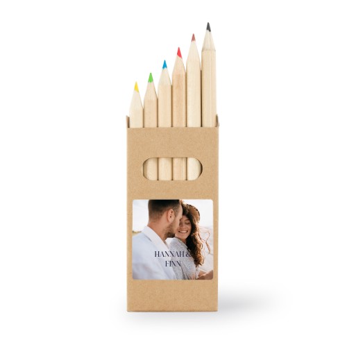 Boîtes de crayons de couleur (lot de 24) Autocollants Carrées 