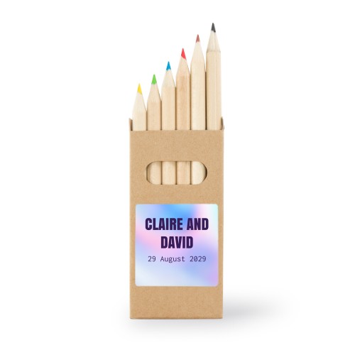 Boßtes de crayons de couleur (lot de 24) Autocollants Carrées Boßtes de crayons de couleur (lot de 24) Autocollants Carrées