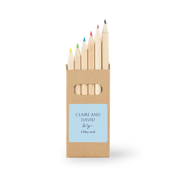 Boßtes de crayons de couleur (lot de 24) Autocollants Carrées Boßtes de crayons de couleur (lot de 24) Autocollants Carrées
