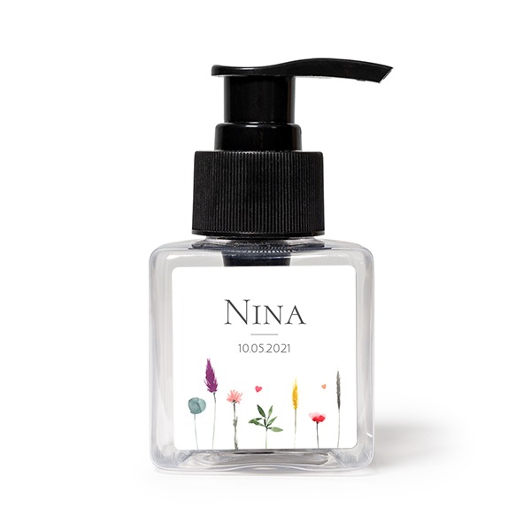 Mini Soap Dispenser Black Square (Set of 12)