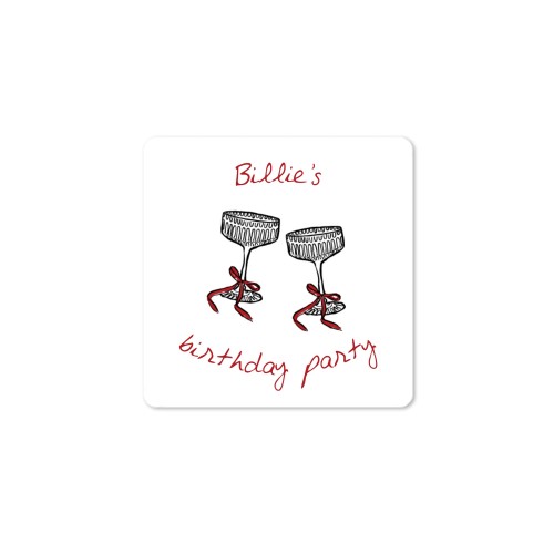 Handdrawn Glasses Bow - Text Only