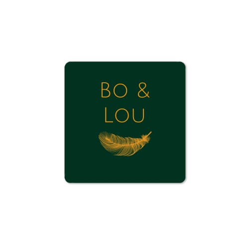Classic Feather Gold - Text Only
