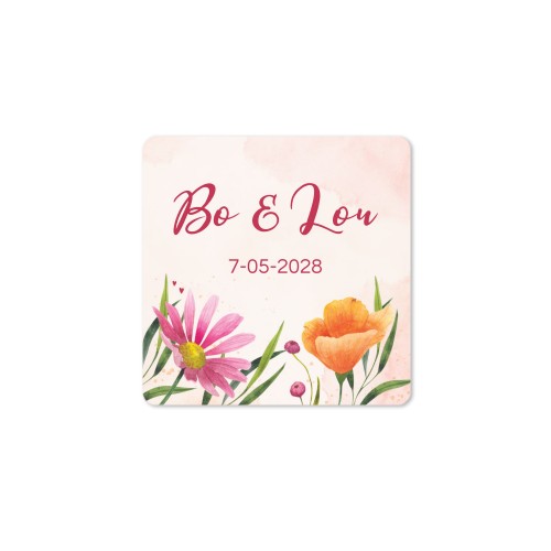 Zeepdispenser naturel vierkant - set van 12